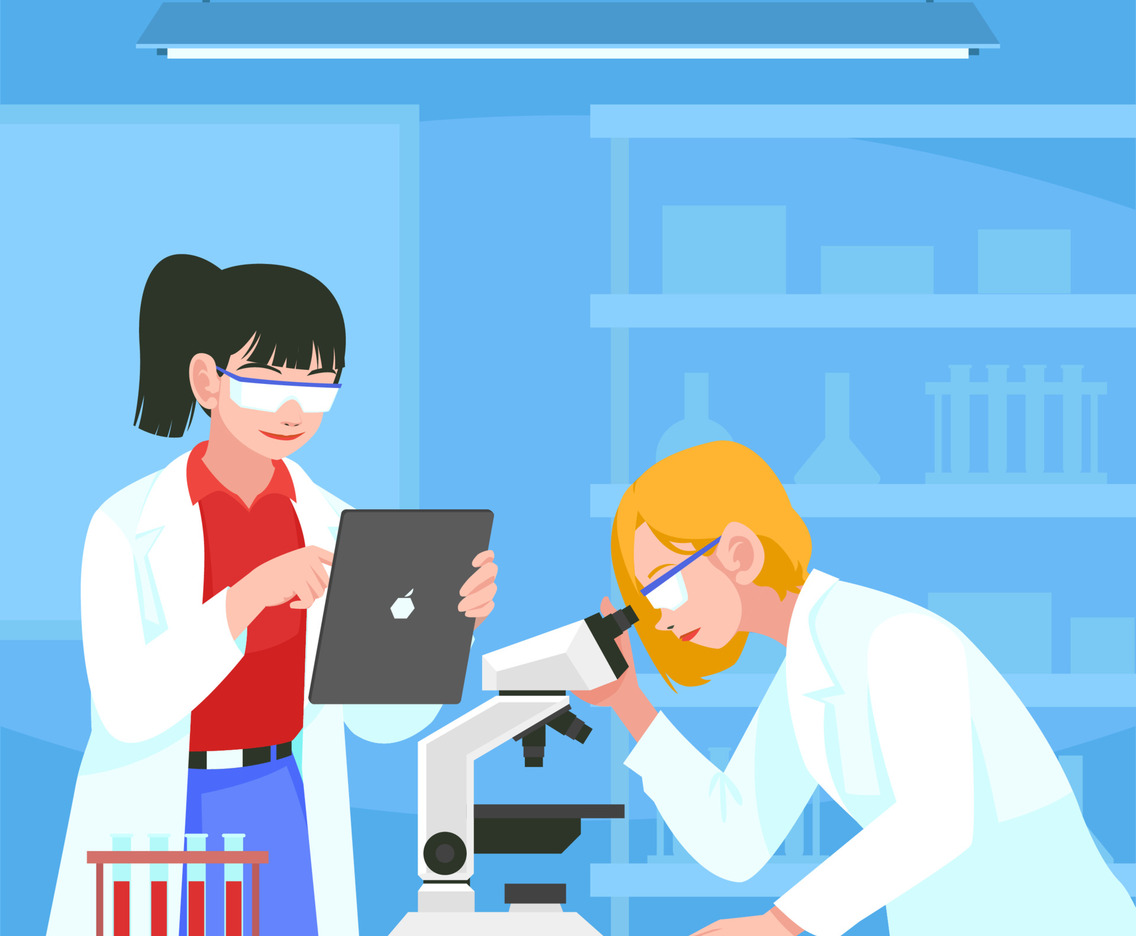 Two Female Scientist Doing Research in International Woman in Science Day