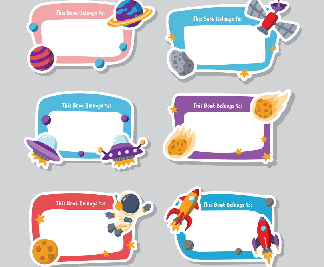 Space Theme Belongs to Sticker Collection