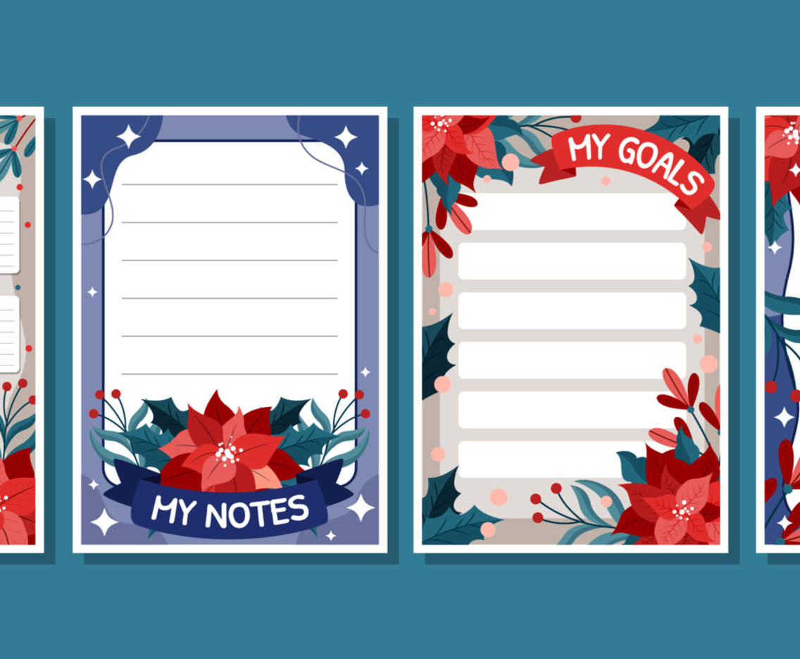 Poinsettias Journal Template