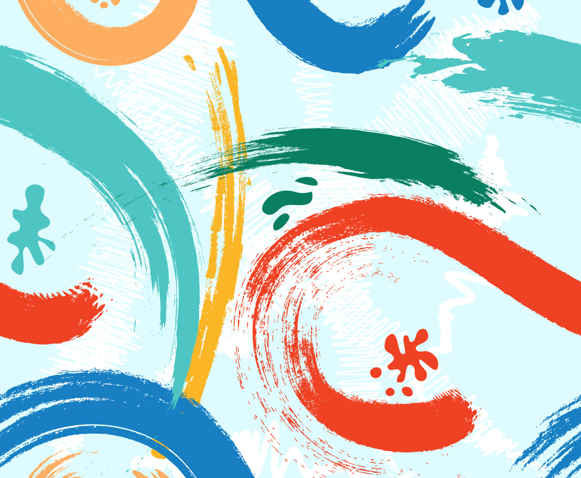 Hand Drawn Brush Stroke Seamless Pattern