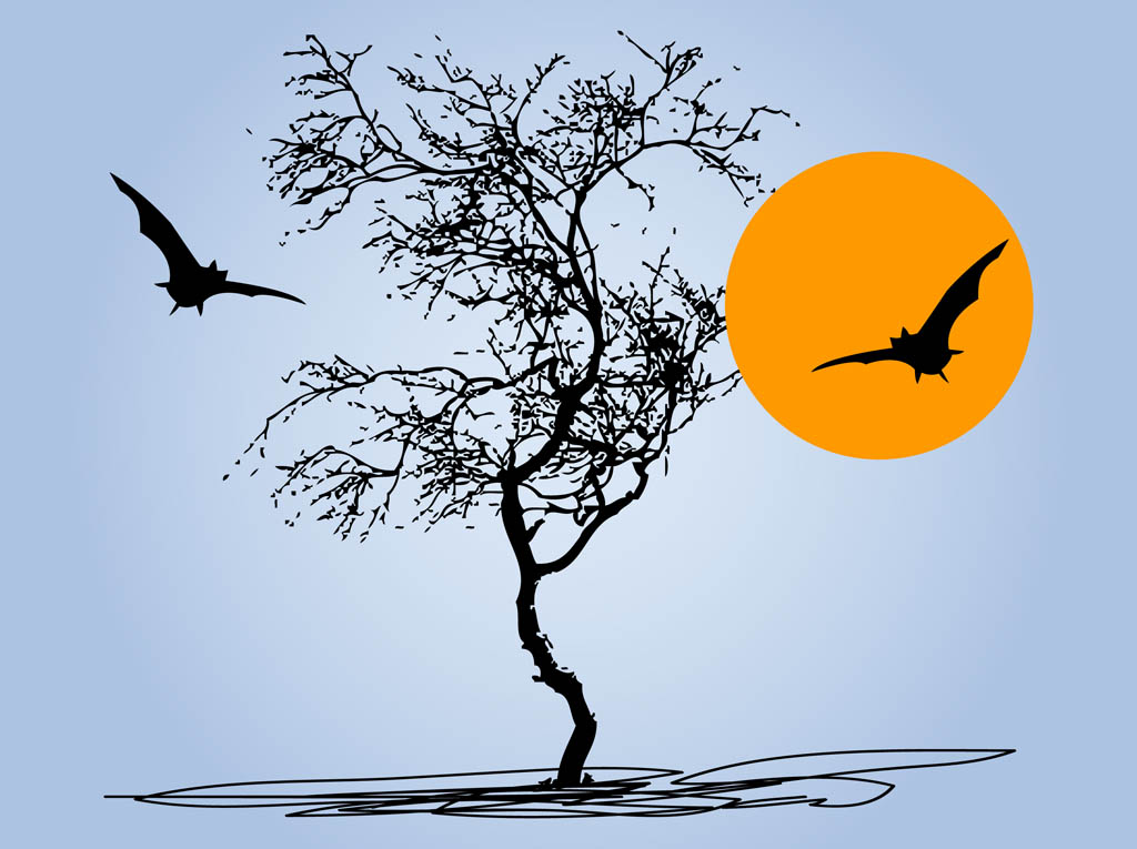 Tree And Bats