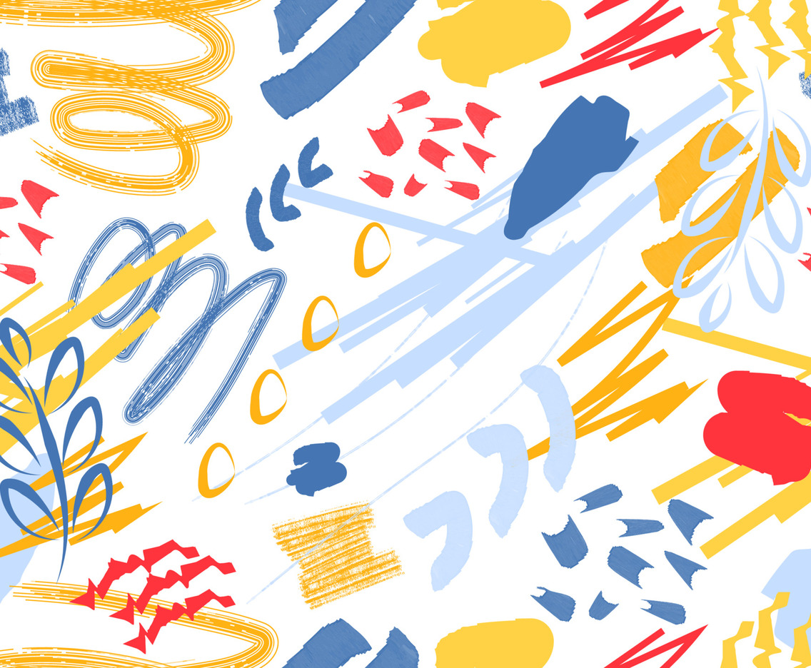 Colorful Brush Seamless Pattern