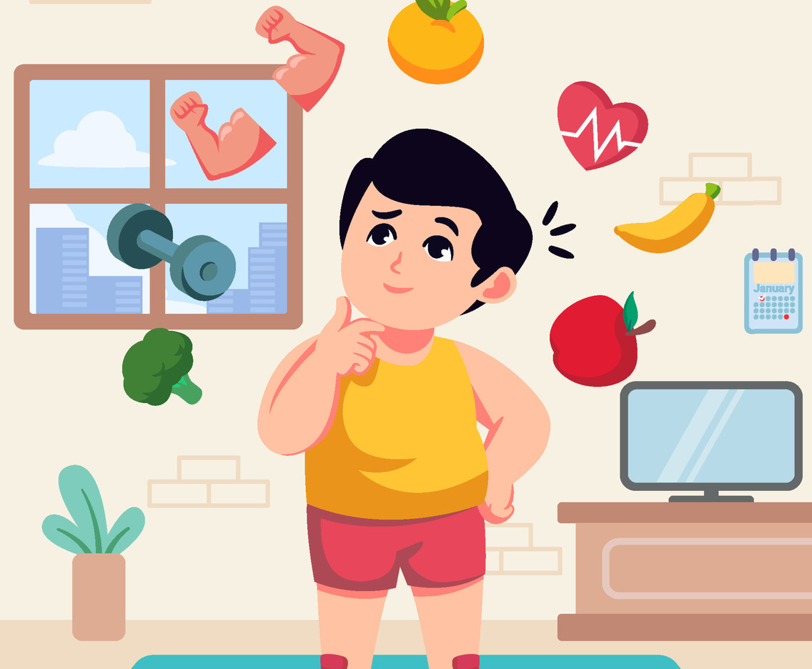 Healthy Lifestyle Resolution Concept