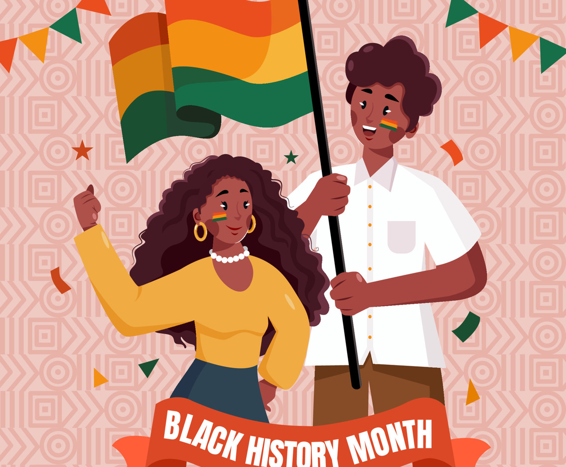 Cheerful Black History Month Concept