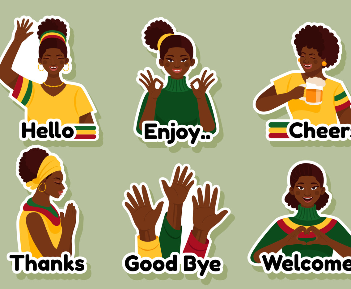 Black History Month Greeting Sticker Set