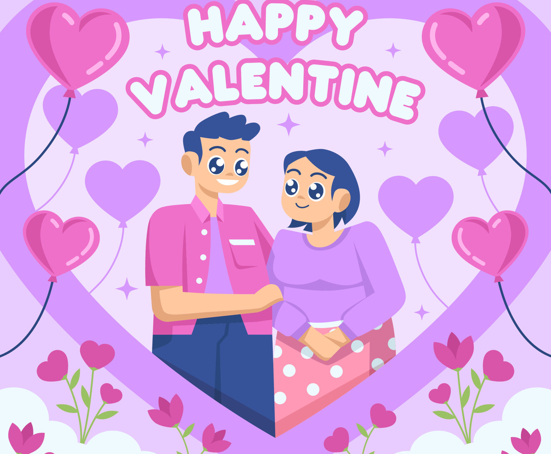 Happy Valentine with Romantic Couple