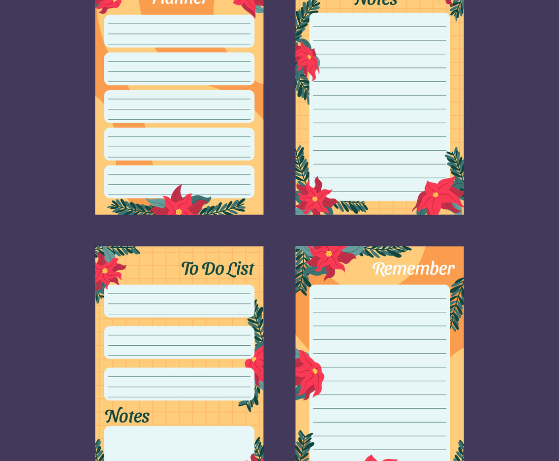 Poinsettias Journal Pages Collection