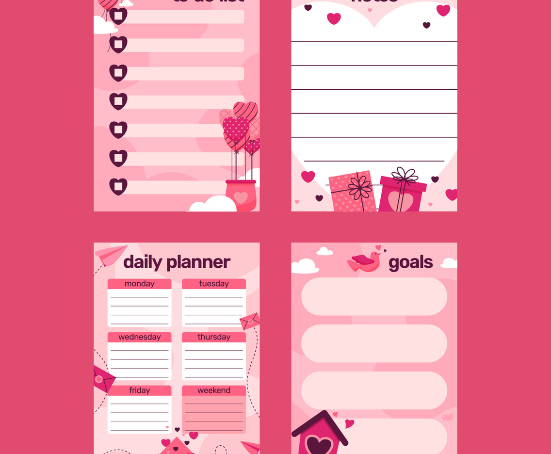 Valentine Themed Journal Pages
