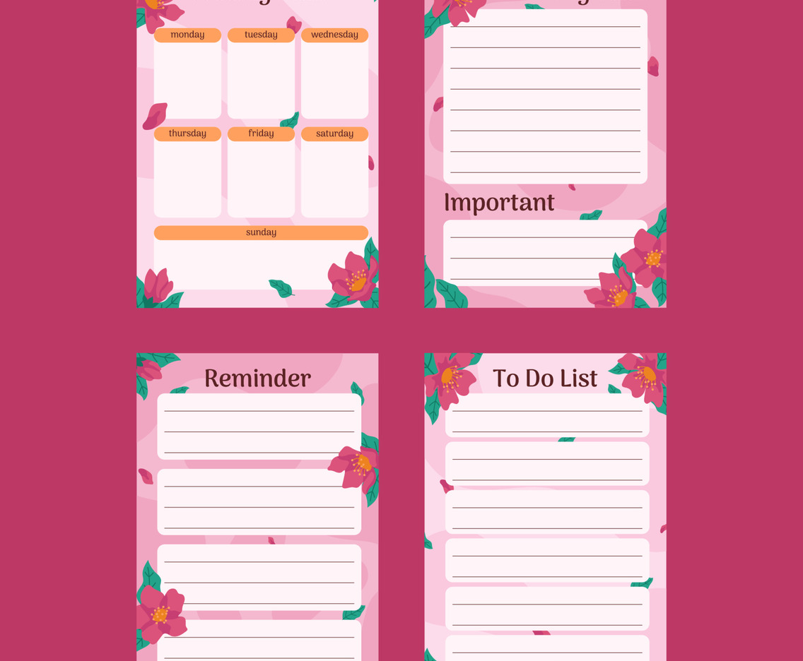 Peach Blossom Journal Pages Collection