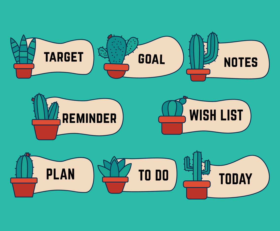 Cactus and Succulent Journal Sticker