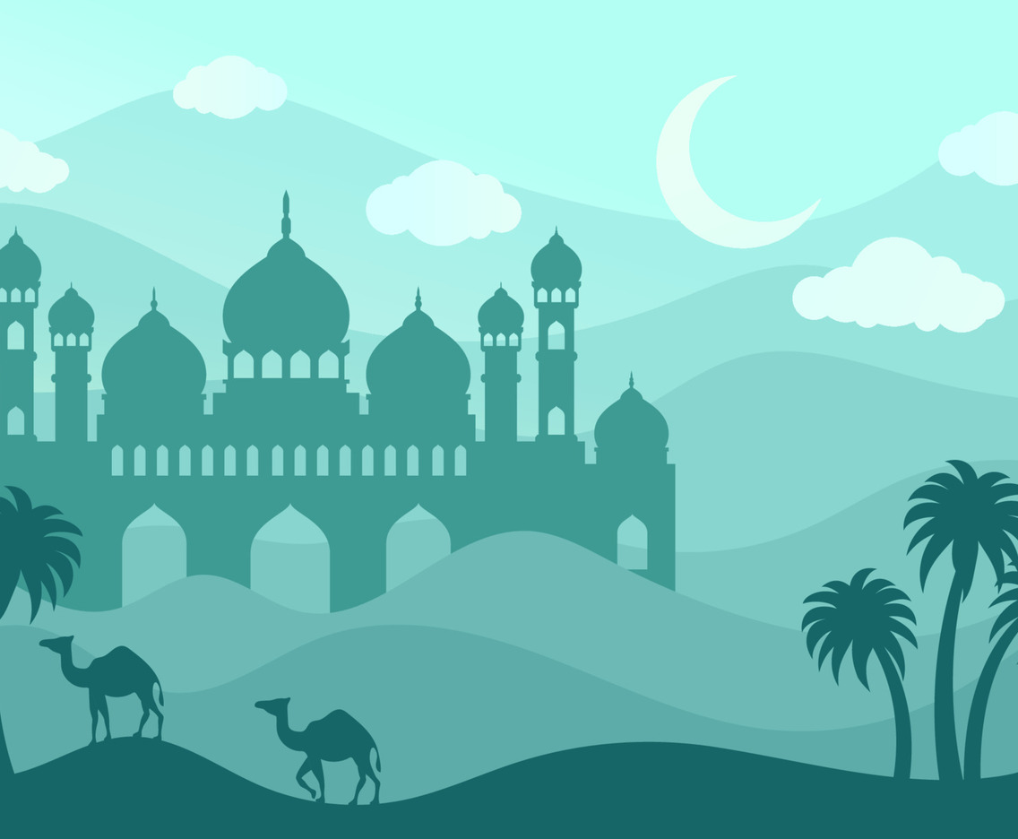 Isra Miraj The Night Journey Landscape Background