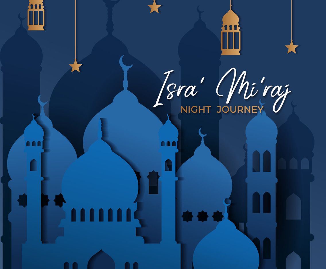 Isra Miraj with Paper Craft Mosque Concept