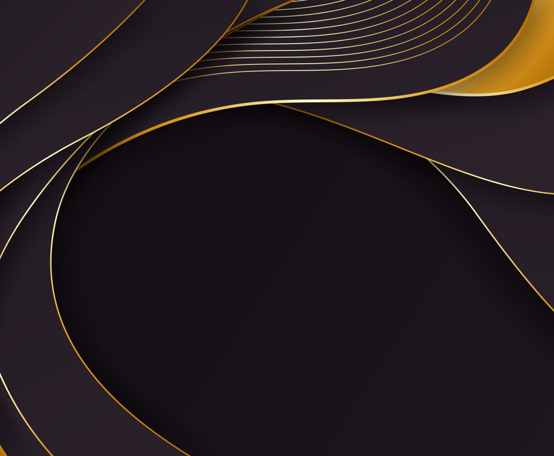 Abstract Black Gradient Background With Golden Lines