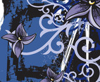 Grunge Floral Poster