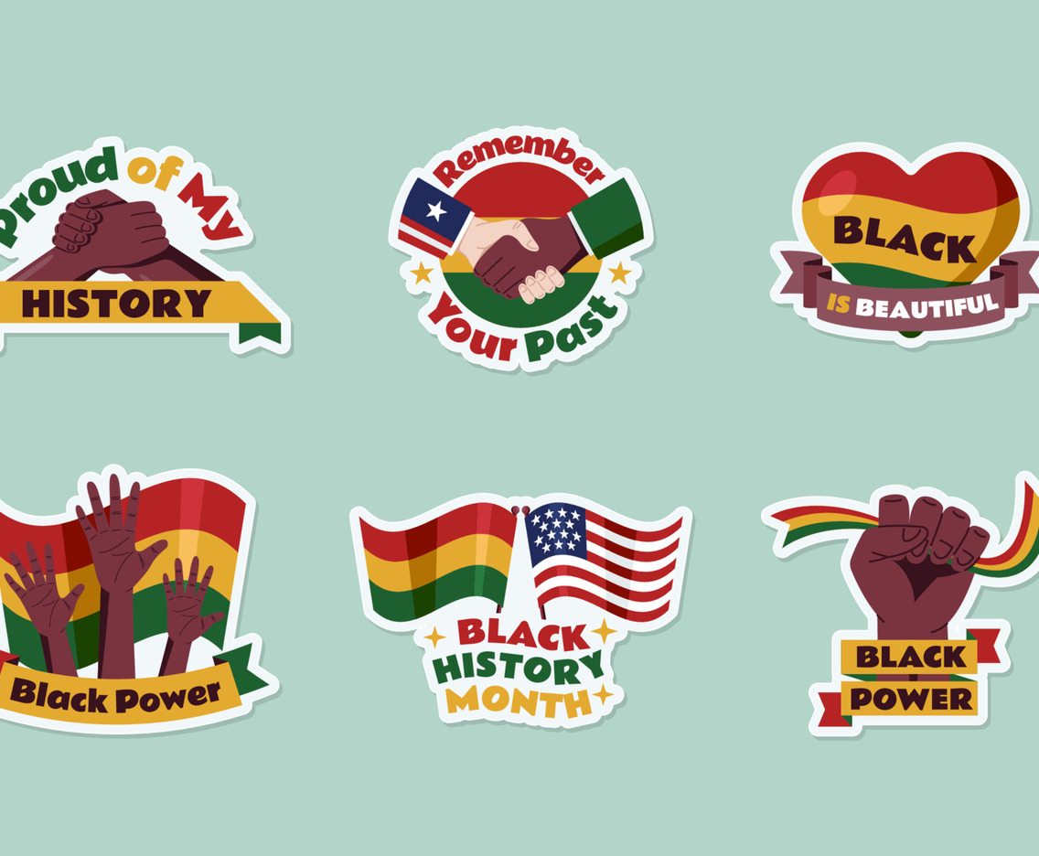 Black History Month Greeting Stickers