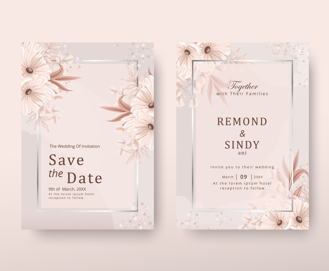 Floral Wedding Card