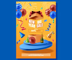 New Year Sale Poster Template
