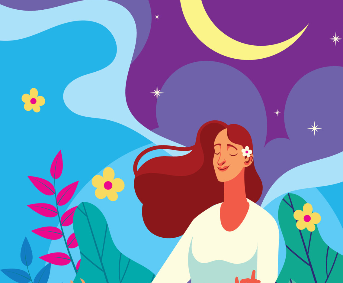 Beautiful Woman in A Deep Meditation