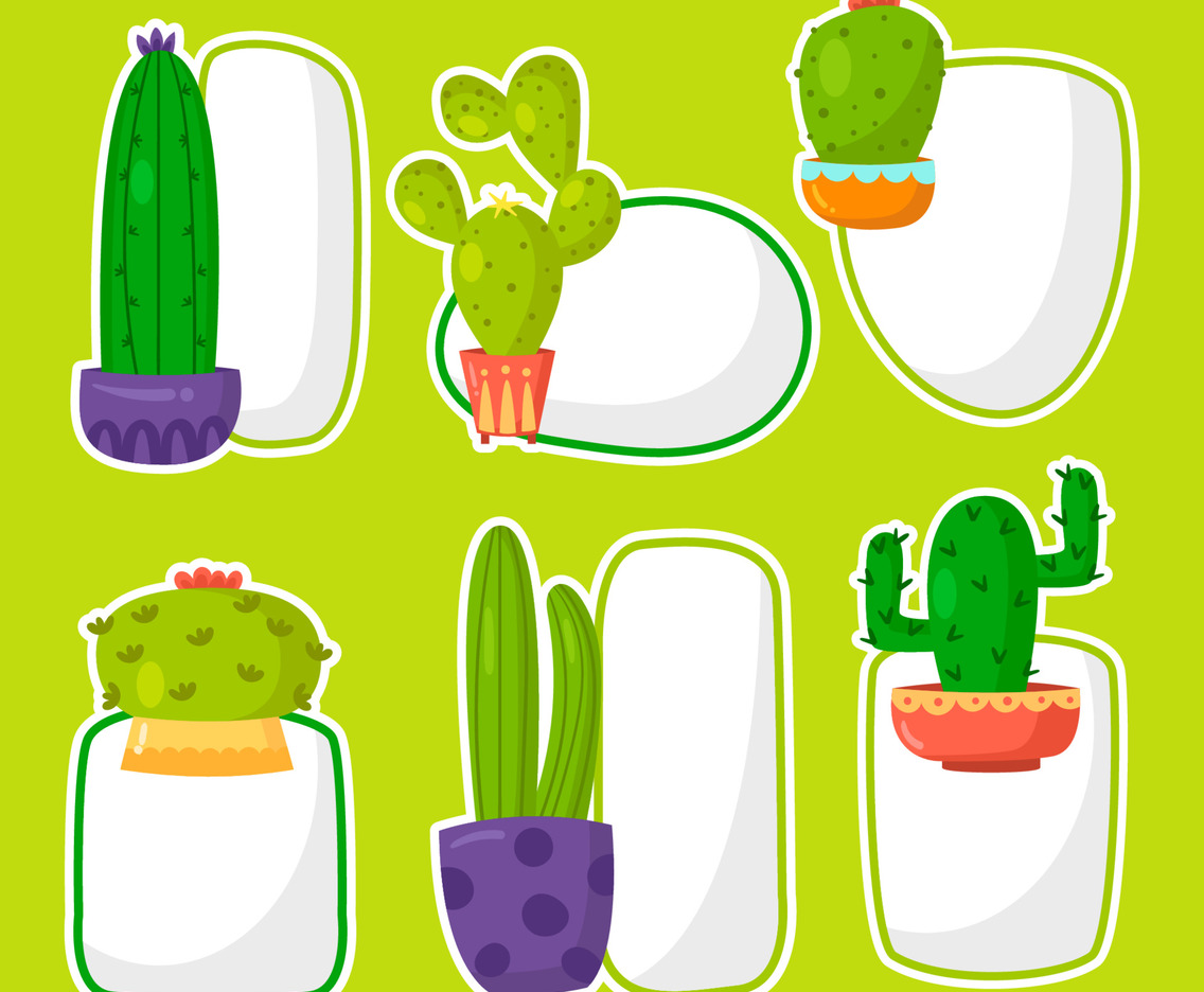 Set of Cactus Sticker