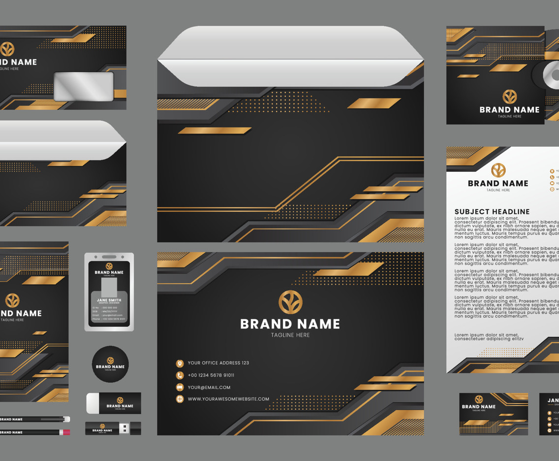 Gold and Black Luxury Corporate Kit