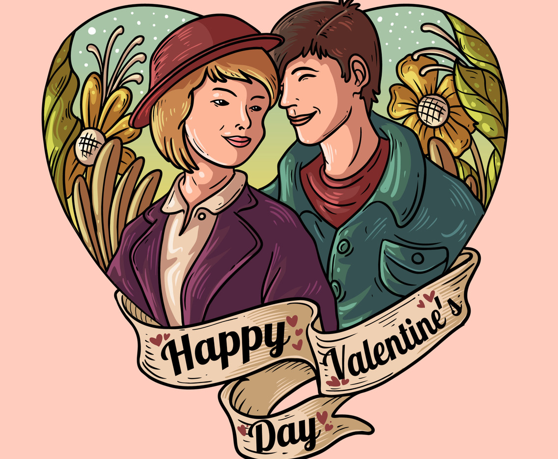 Couple on Valentine's Day Concept