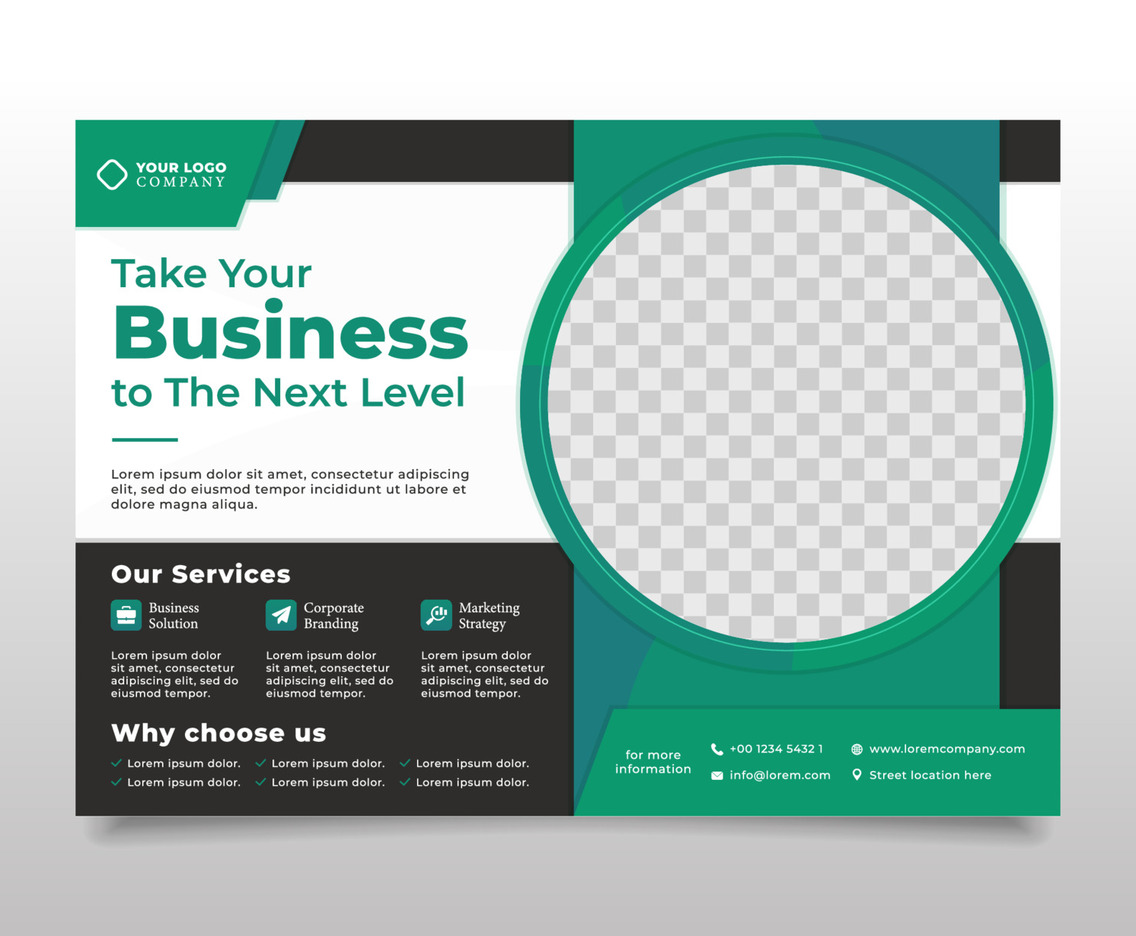 Flat Style Poster for Business