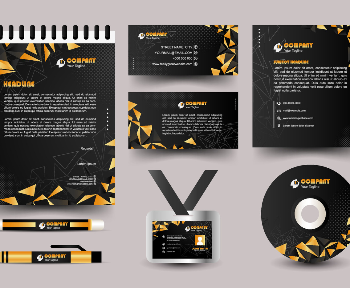 Black and Gold Business Kit Collection