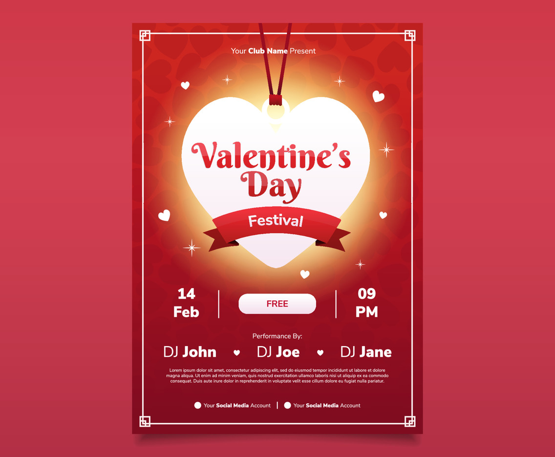Poster for Valentine Day Festival
