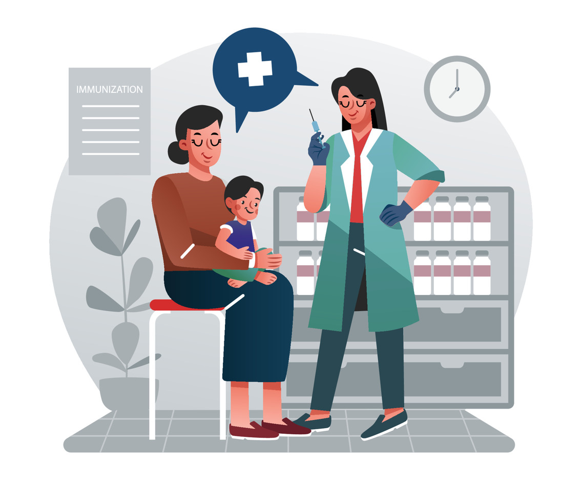 A Doctor Give an Immunization for a Kid