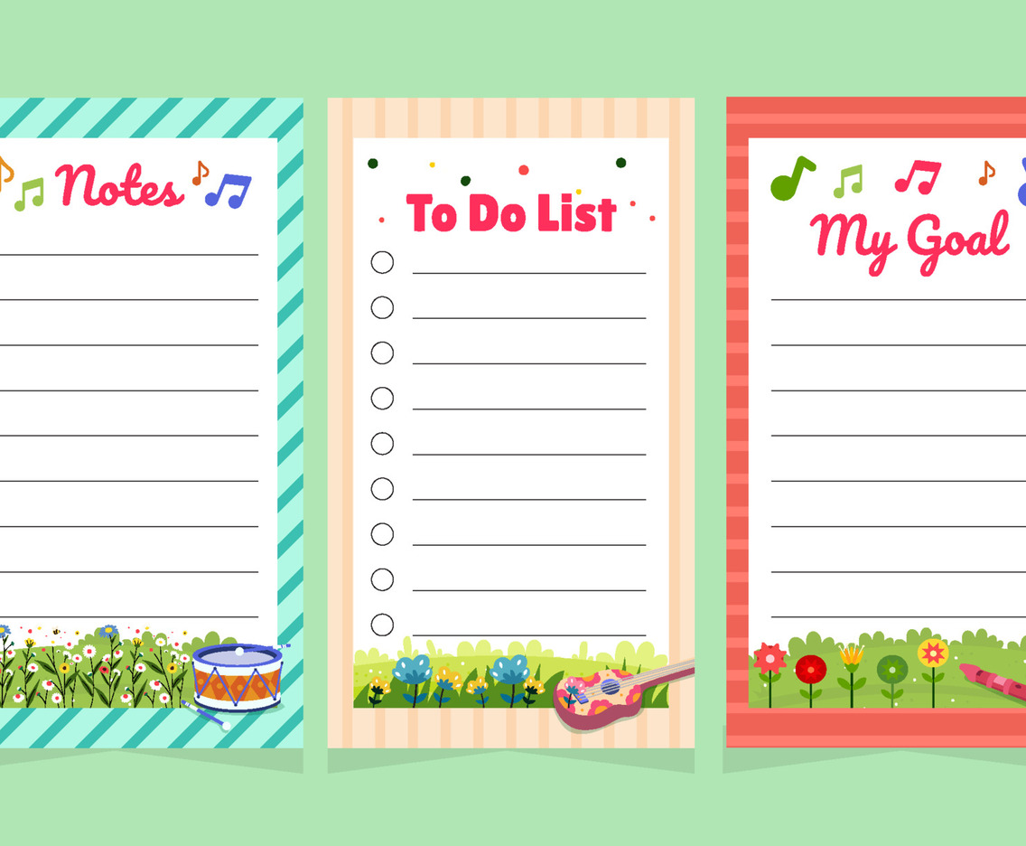 Spring Music To Do List Planner Template