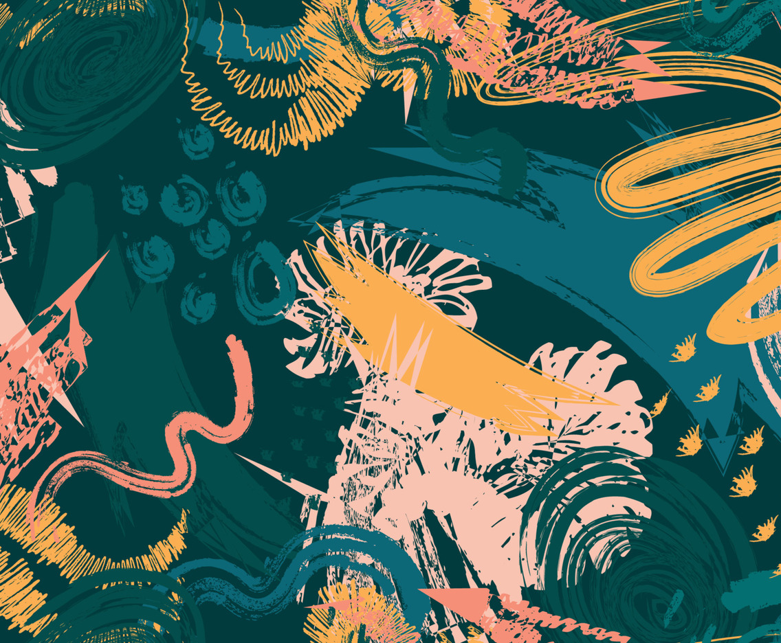 Hand Drawn Brush Stroke Seamless Pattern Background