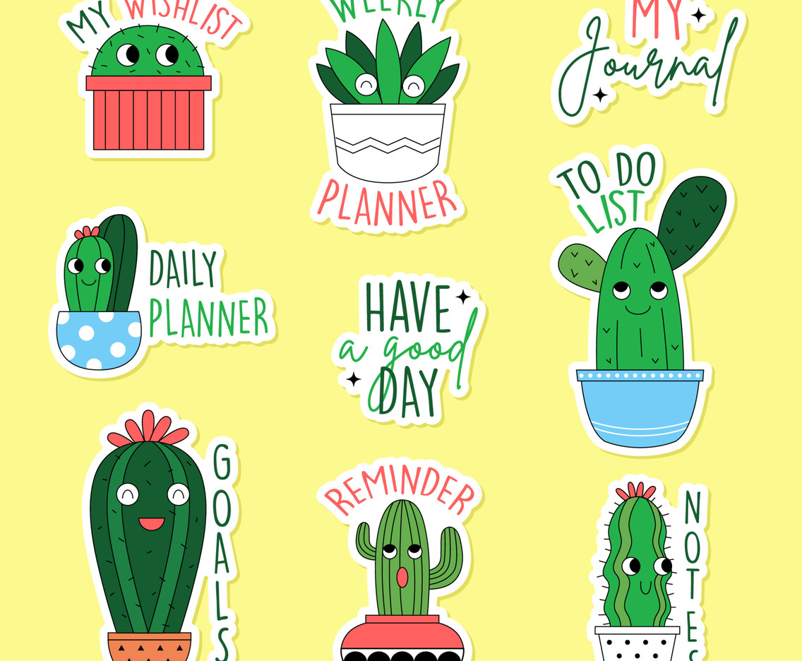 Cactus Planner Sticker Set