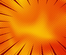 Abstract Orange Background with Halftone Effect