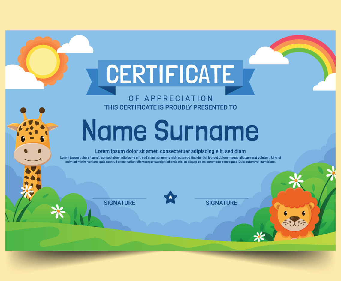 Children Certificate Template