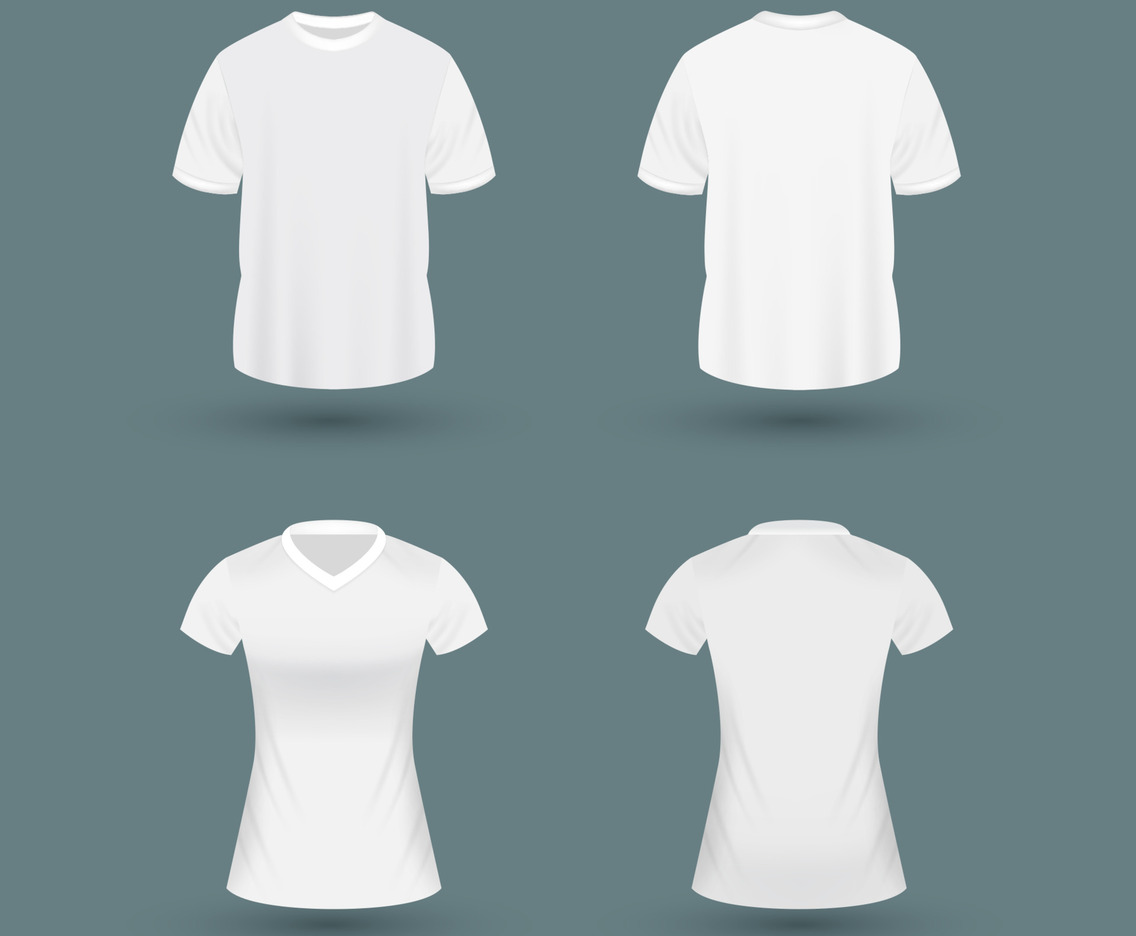 3D White T-Shirt Template