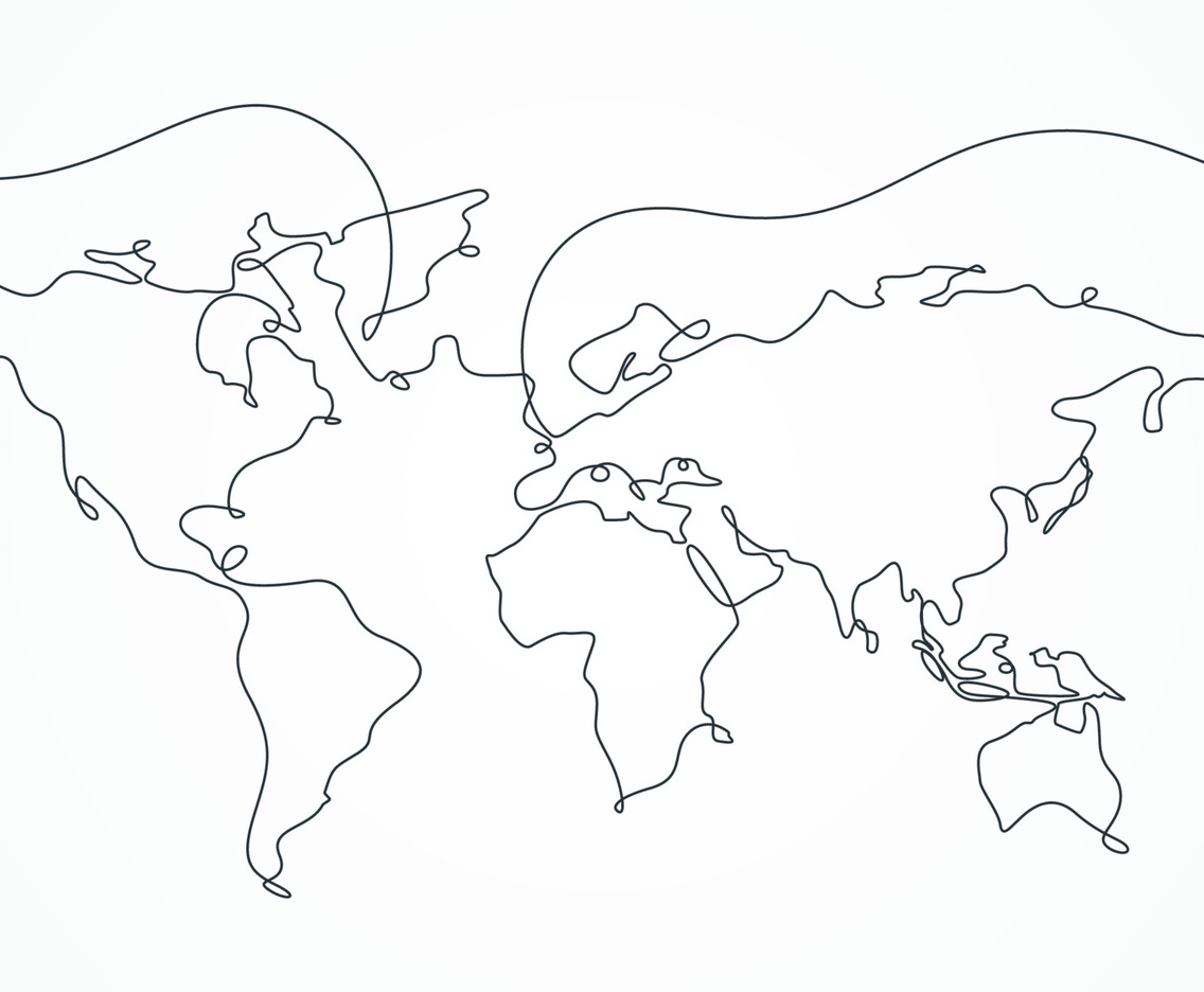 One Stroke Art World Map