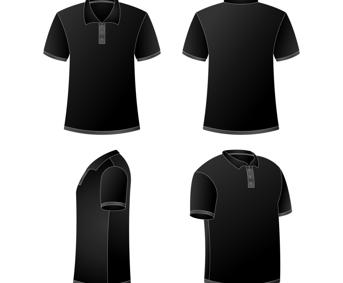 Black Polo Shirt Outline Template