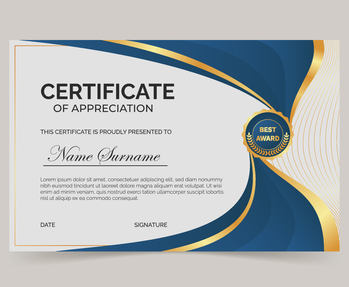 Certificate of Appreciation Template