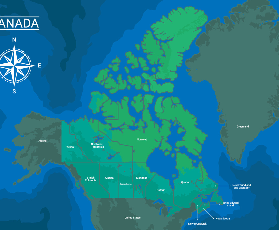 Country Map of Canada