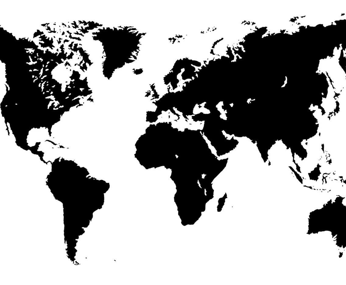 Black And White World Map Background