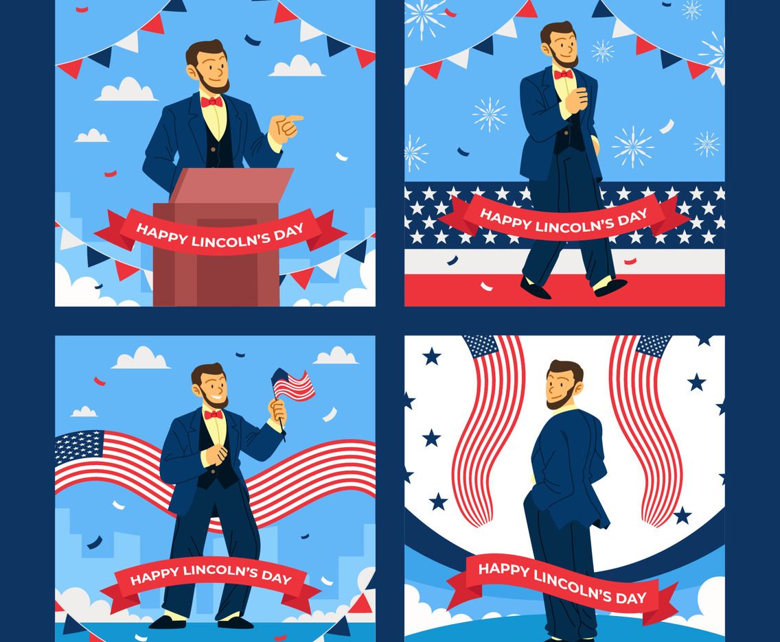 Abraham Lincoln Birthday Social Media Post Template