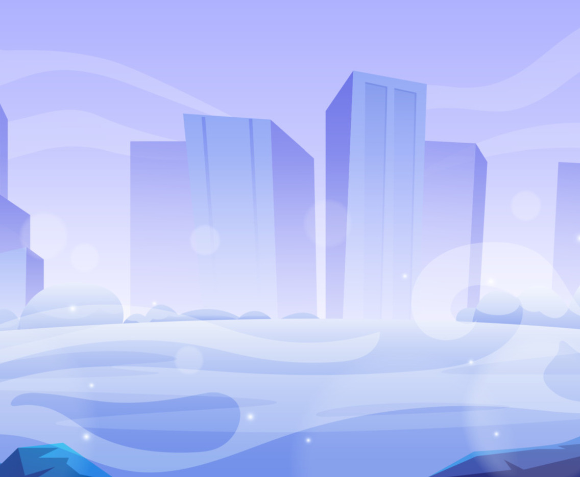 Winter Scenery Cityscape Background