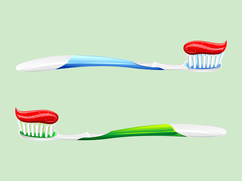 Toothbrushes Vectors