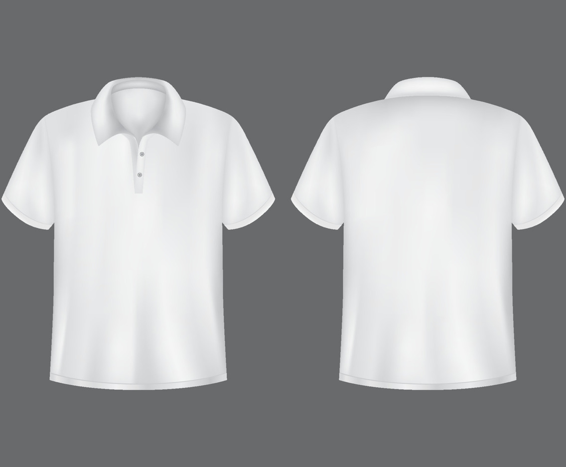 3D Polo White Shirt Vector