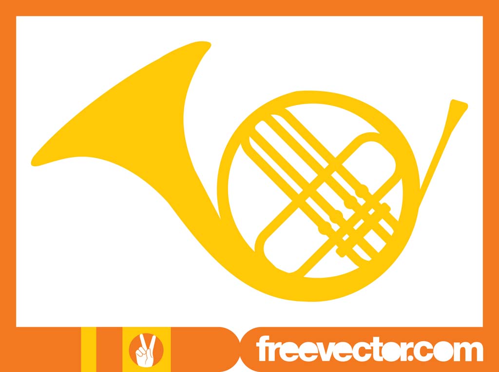 French Horn Vector