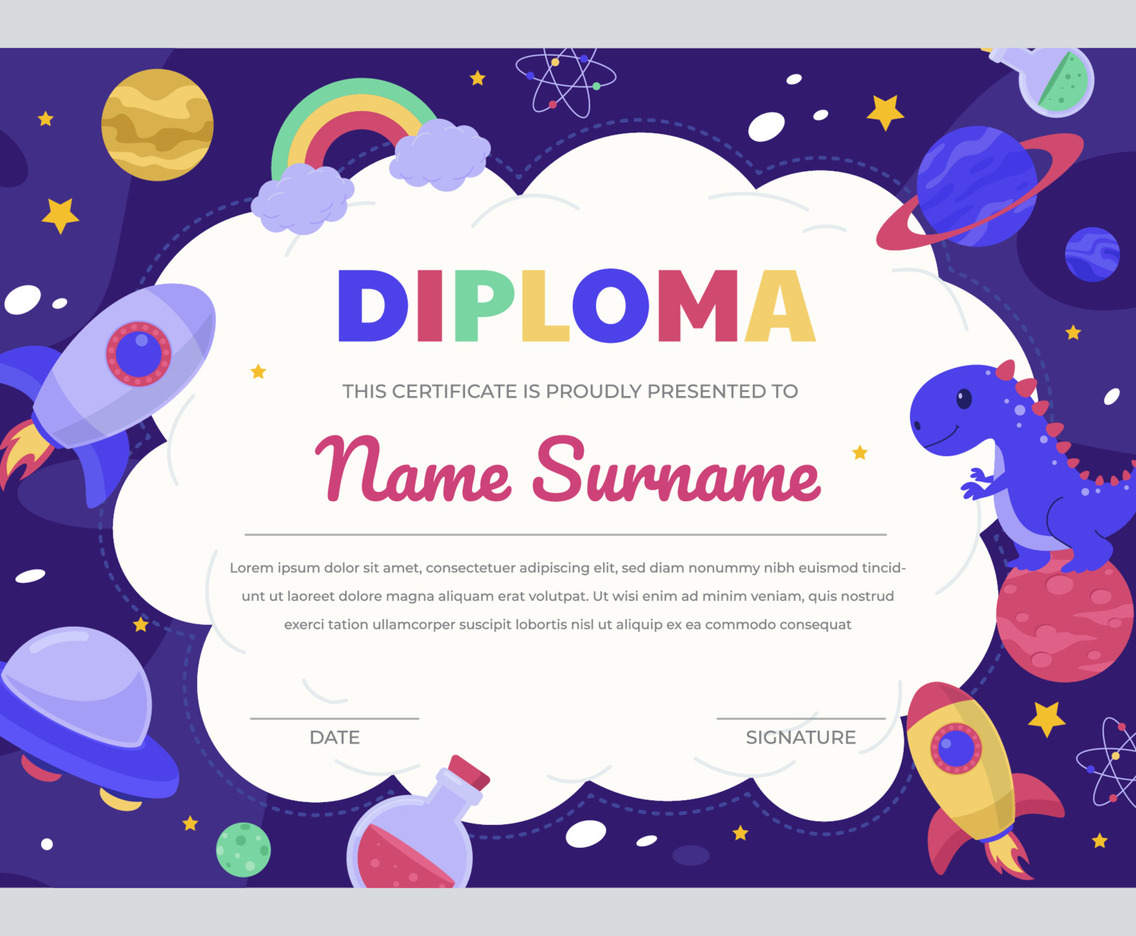 Fun Children Certificate Concept
