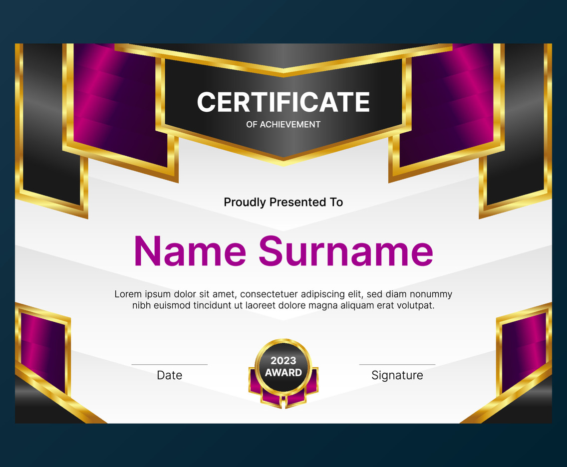 Professional Certificate Template