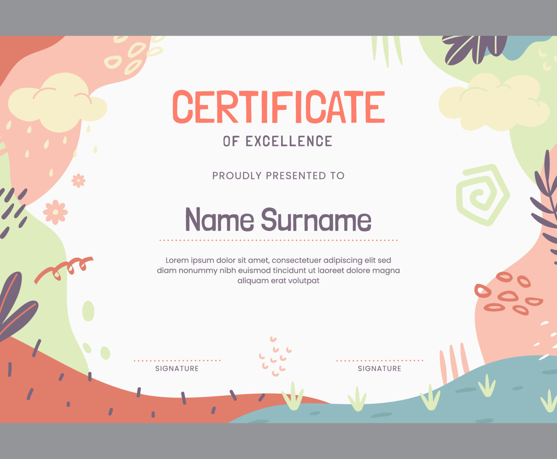 Fun Children Certificate Concept