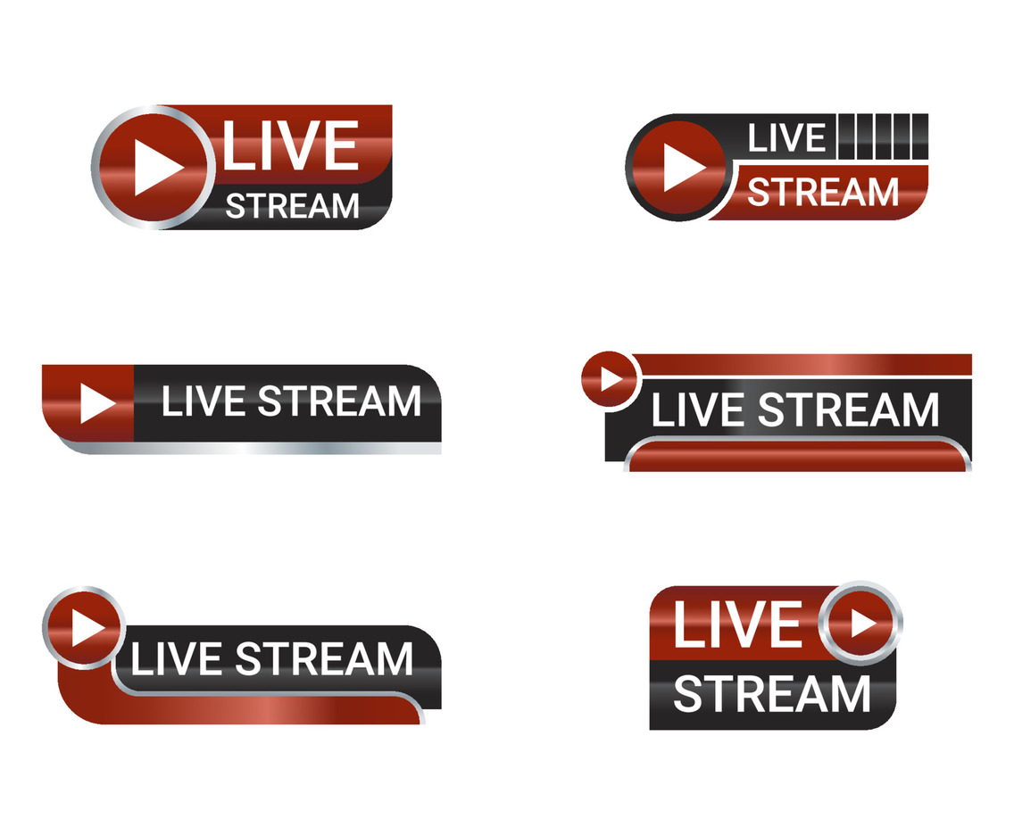 Set of Live Stream Badges