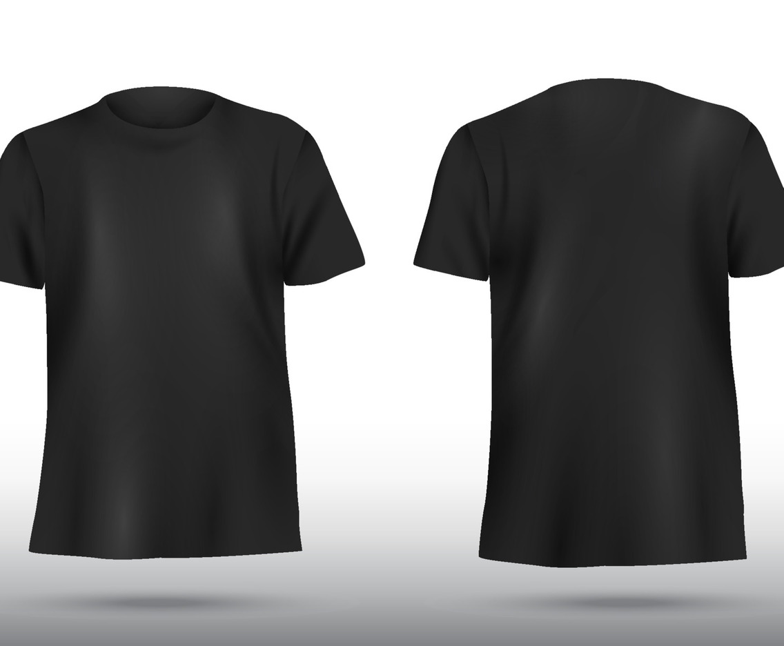 Black 3D T-Shirt Mockup